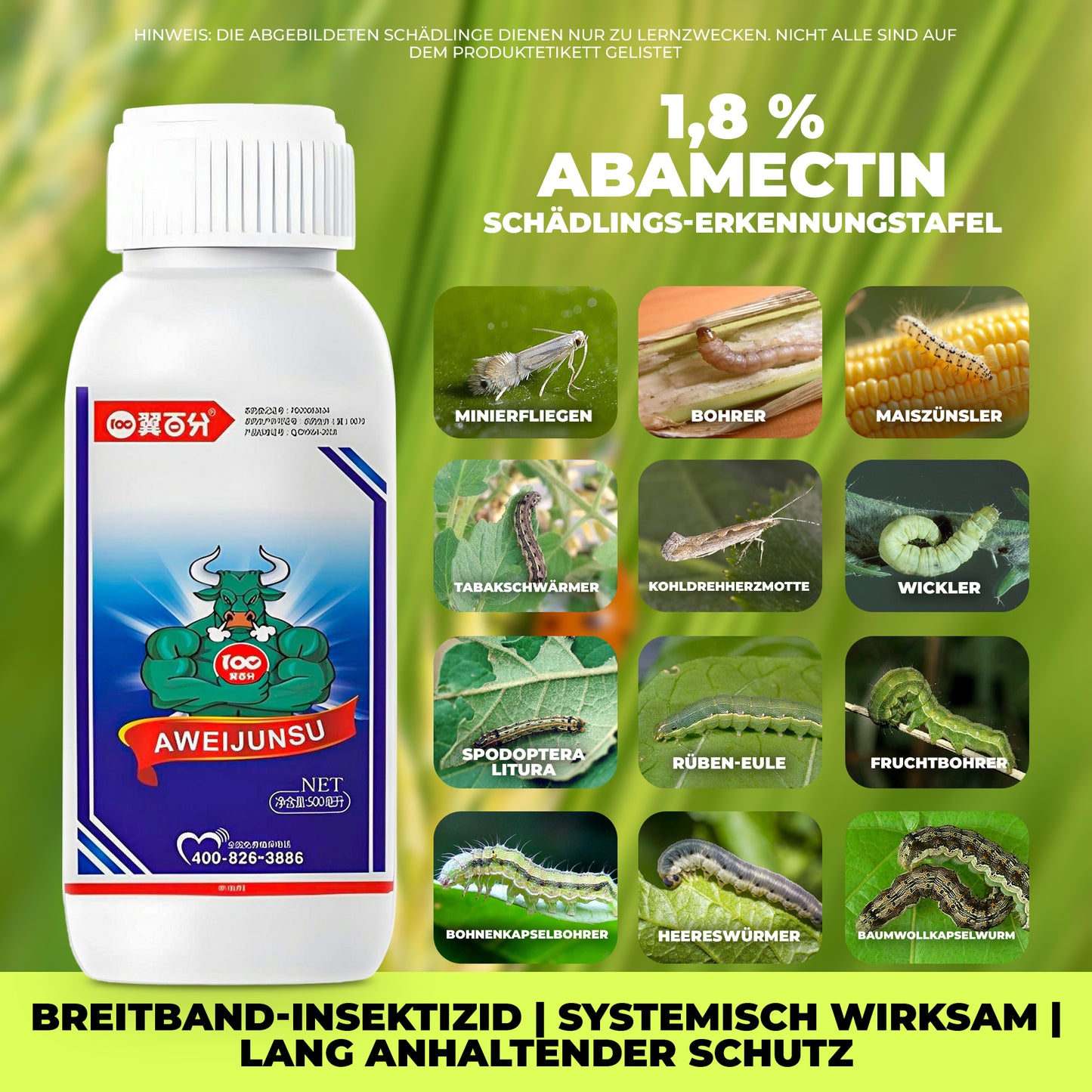 1,8% Abamectin-Emulsion Fortschrittliche Insektenbekämpfungsformel für Gemüse, Obst & Pflanzen