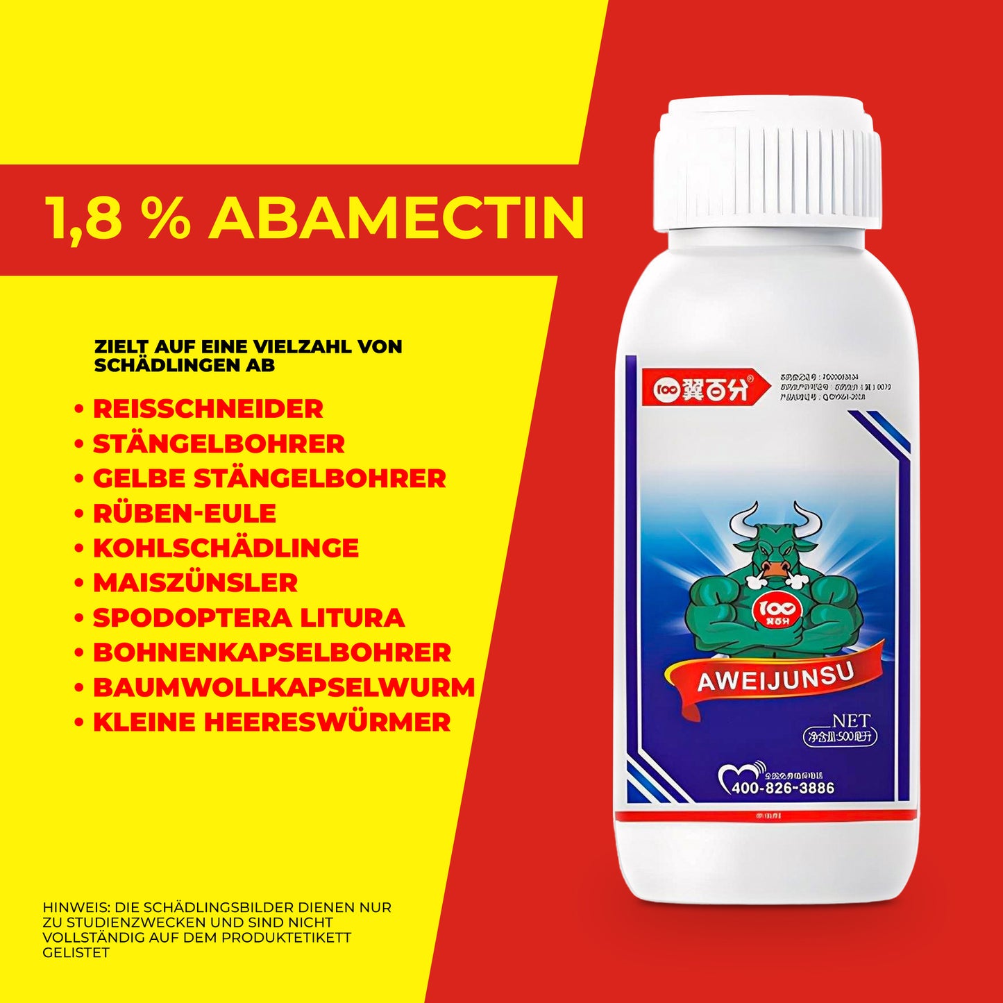 1,8% Abamectin-Emulsion Fortschrittliche Insektenbekämpfungsformel für Gemüse, Obst & Pflanzen